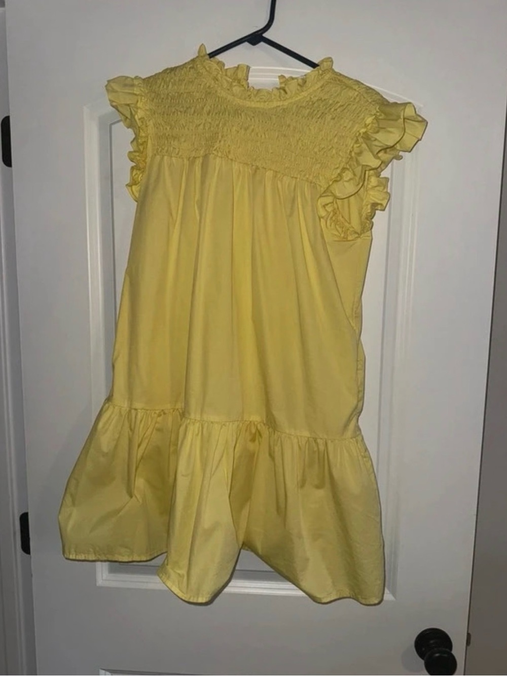 Women’s Yellow Ruffle-Trim Dress